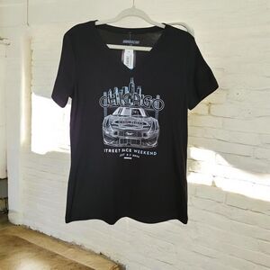 Nascar Black Chicago Graphic Tee